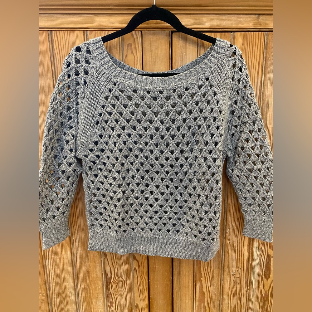 ** SOLD ** American Eagle Grey holy sweater, size M